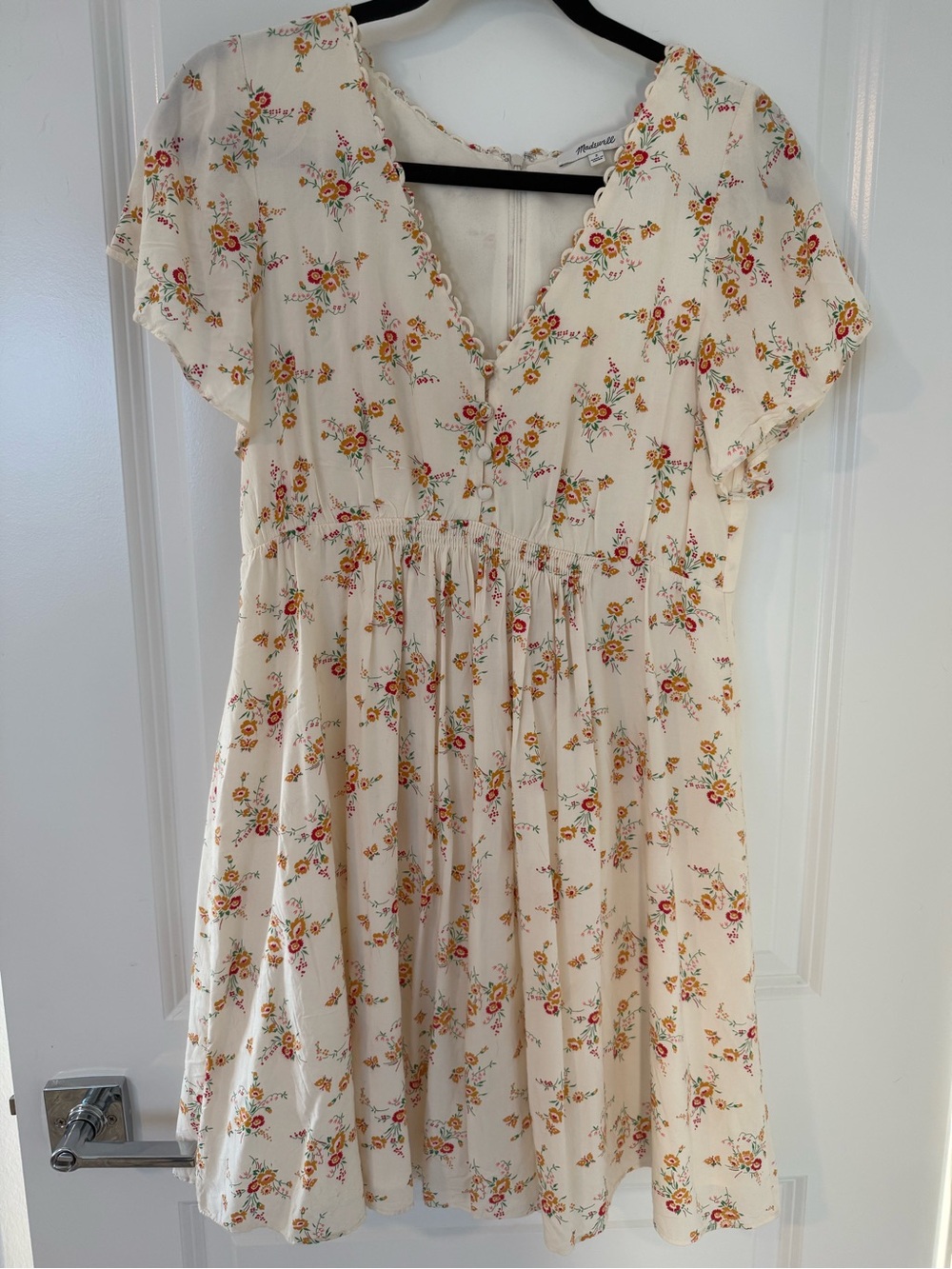 Madewell Floral V-Neck Dress